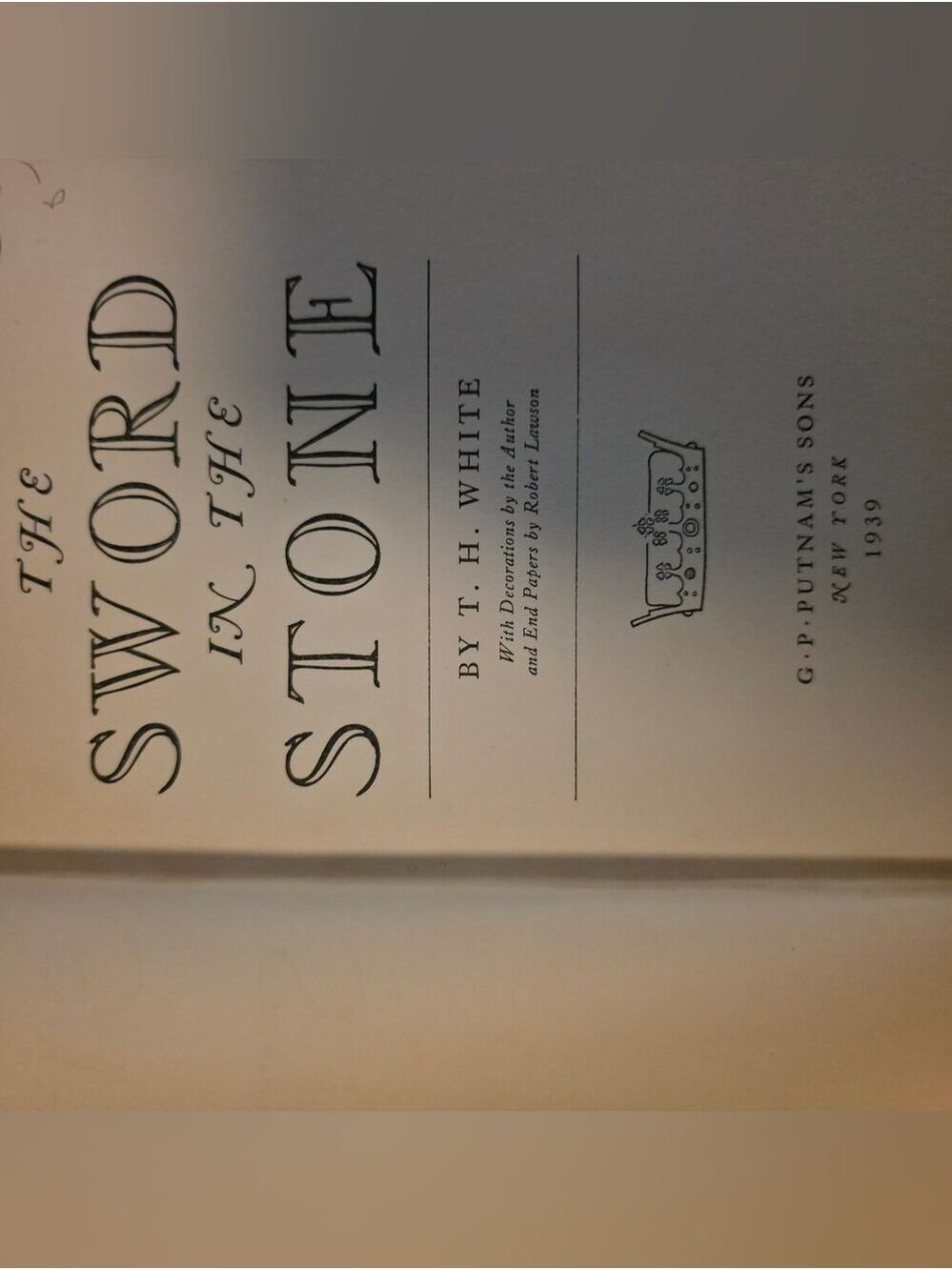 4/$25 Deal! Vintage Book  'Sword in the Stone'